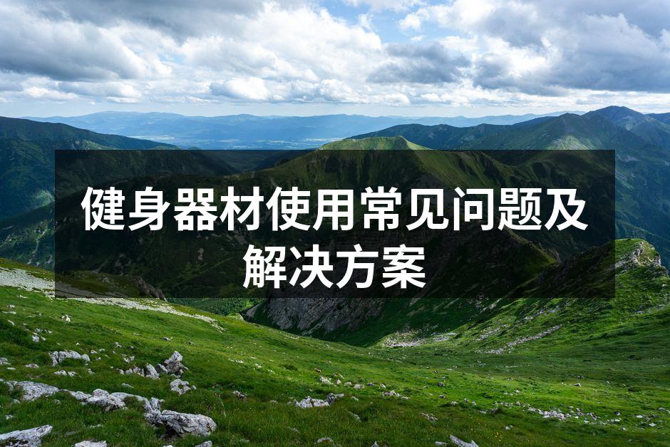 正确使用健身器材示例